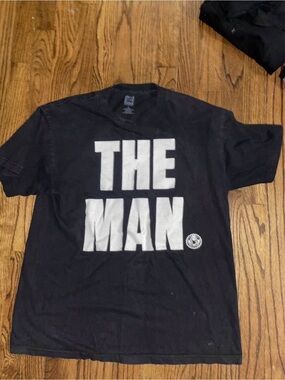 WWE THE MAN Black Graphic Tee